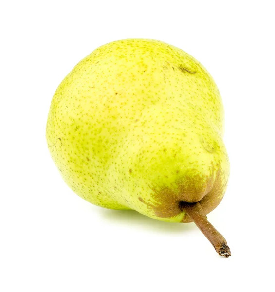 Closeup voor groene packham pear geïsoleerd op witte achtergrond — Stockfoto