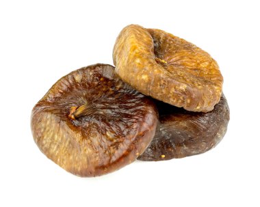 Kuru incir üzerinde beyaz izole grup