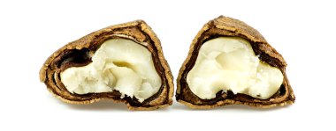 Brezilya cevizi kırık açık et içinde gösterilen