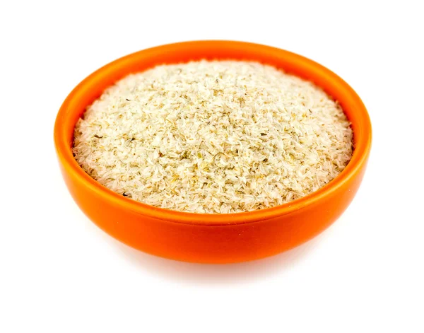 Sağlıklı psyllium kabuğu beyaz kase
