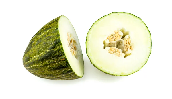 Piel de sapo melon, santa claus melon isolated — Stock Photo, Image