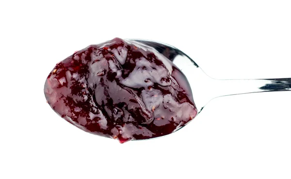 Antenowe makro smaczny blueberry Jam — Zdjęcie stockowe