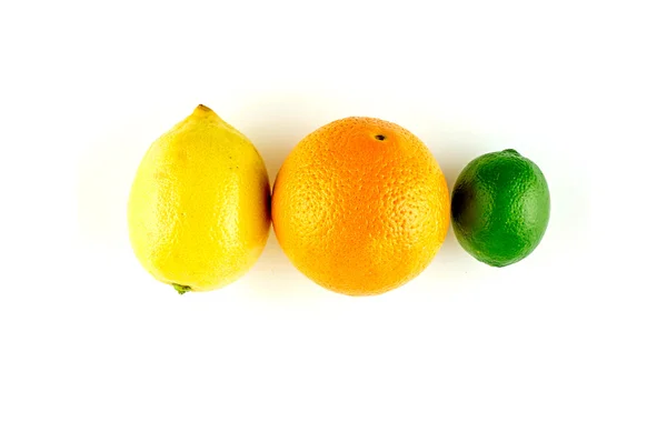 Limão, laranja e cal aérea — Fotografia de Stock
