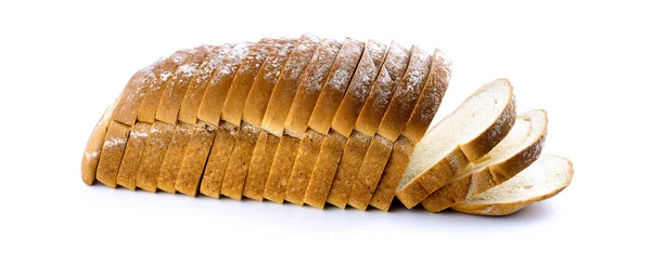 Горизонтальний вигляд хліба білого хліба ізольована студія — стокове фото