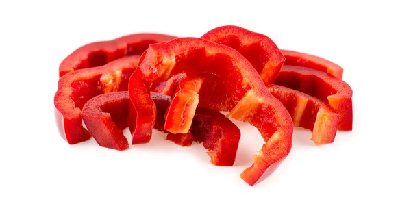 Chopped red capsicum — Stock Photo, Image