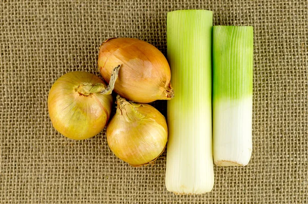 Soup ingrediënten op rustieke achtergrond — Stockfoto