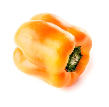 Tatlı turuncu beyaz izole biber aromalı