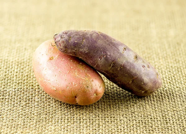 Patata dulce morada y patata de piel roja —  Fotos de Stock