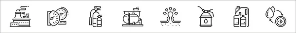발전소 소화기 교환과 아이콘으로 이루어져 있습니다 — 스톡 벡터
