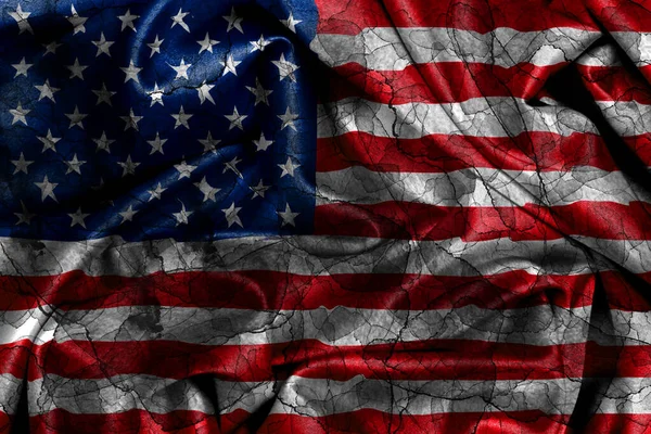 Usa Vlag Met Olieverf — Stockfoto