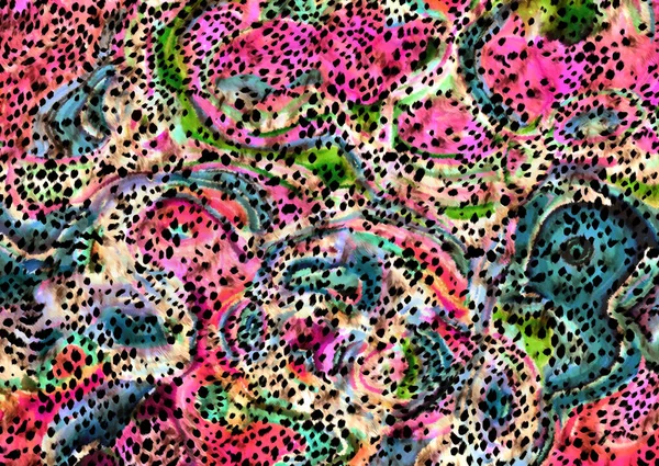 Abstrakt Exotiskt Leopardmönster — Stockfoto