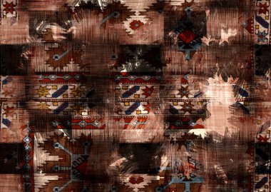 soyut geometrik şekiller kumaş desenleri