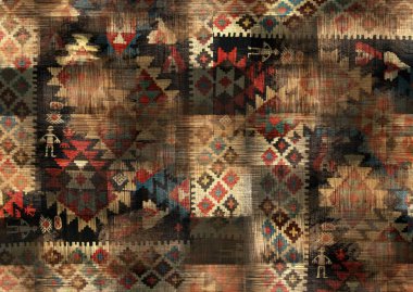 soyut geometrik şekiller kumaş desenleri