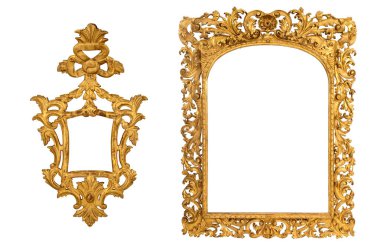 izole edilmiş eski antika resim çerçevesi