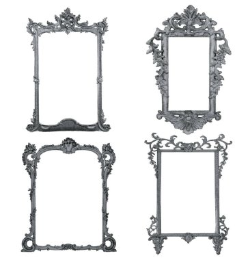 izole edilmiş eski antika resim çerçevesi