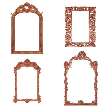 izole edilmiş eski antika resim çerçevesi