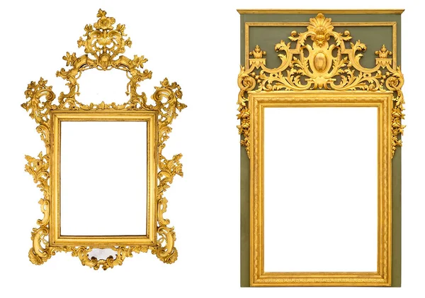 stock image isolated antique picture frame on white background