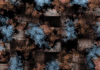 soyut yağ boyalı geometrik desen