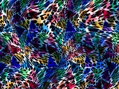 soyut yağ boyalı geometrik desen