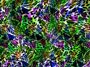 soyut yağ boyalı geometrik desen