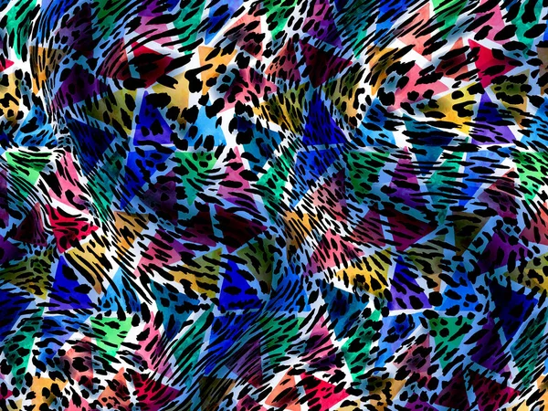 soyut yağ boyalı geometrik desen