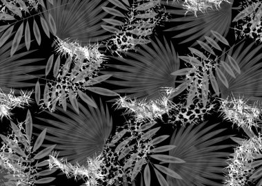 Kumaş desenli soyut çiçek deseni