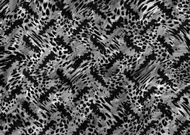 Soyut yağ boyalı hayvan derisi izi