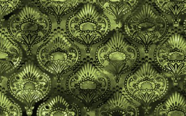 Soyut yağ boyalı çiçek deseni