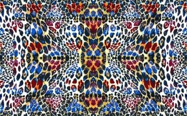 Soyut yağ boyalı hayvan derisi izi