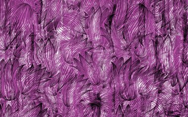 Soyut yağ boyalı çiçek deseni