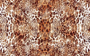 Soyut yağ boyalı hayvan derisi izi