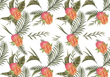 Soyut yağ boyalı çiçek deseni