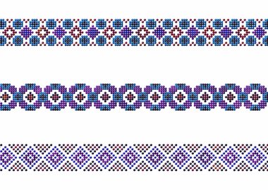 soyut geometrik etnik sınır deseni