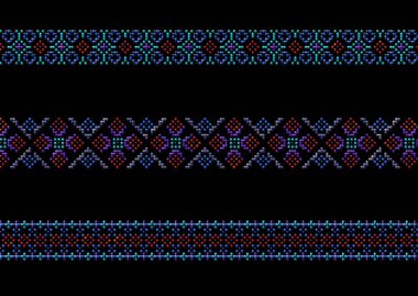 soyut geometrik etnik sınır deseni