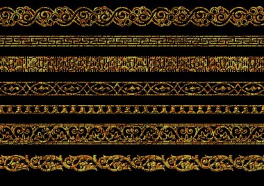 soyut geometrik etnik sınır deseni