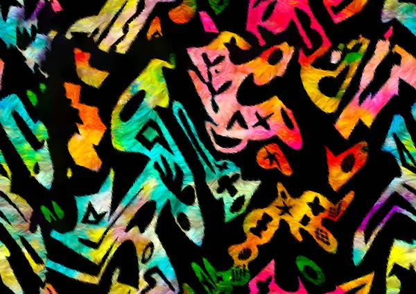 Абстрактний Безшовний Олійний Фарбований Геометричний Візерунок — стокове фото