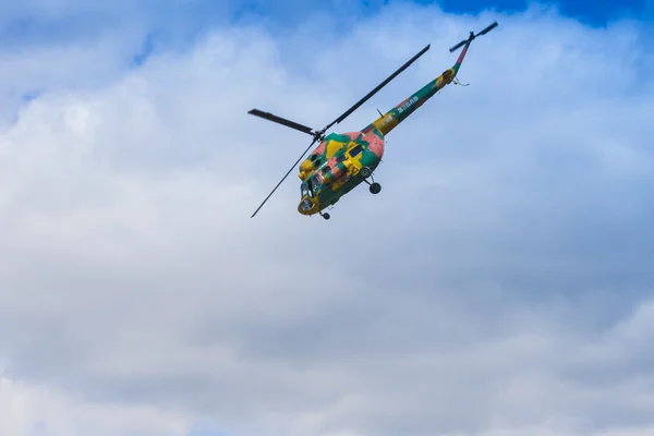Helicopter on Air During Aviation Sport Event Dedicated to the 80th Anniversary of DOSAAF Foundation in Minsk