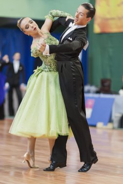 Tanımlanamayan Dans Çift Belarus Cumhuriyeti Ulusal Şampiyonası Ju-1 Standart Avrupa Programı Gerçekleştirir