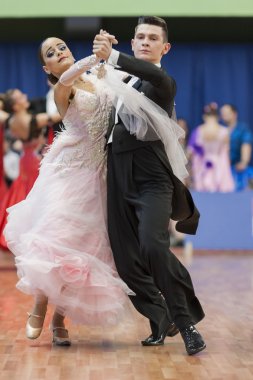 Tanımlanamayan Dans Çift Belarus Cumhuriyeti Ulusal Şampiyonası Ju-1 Standart Avrupa Programı Gerçekleştirir