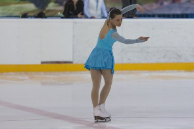 Belarus'tan Svetlana Kudris, Ulusal Artistik Patinaj Şampiyonası'nda Yetişkin Bronz Öncesi Sınıf Ii Bayanlar Serbest Patinaj Programı'nı gerçekleştiriyor