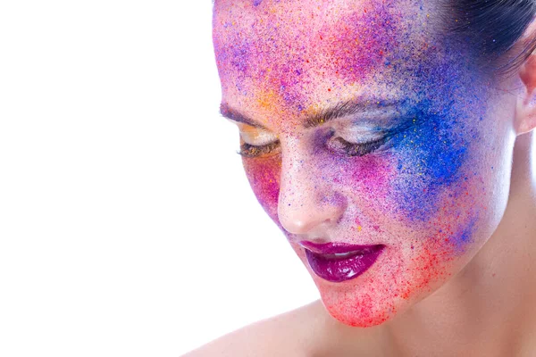 Güzellik fikirleri. Beyaz Yüzlü Beyaz Renkli Güzel Yüzlü Kafkas Kızının Kapanış Portresi. Yatay Görüntü