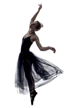 Beyaz Giysili Beyaz Kadın ve Dans Eden Siyah Elbiseli Beyaz Elli Kadın. Dikey Resim Kompozisyonu