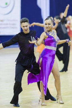 Minsk-Belarus, Ekim 4,2014: tanımlanamayan profesyonel dans c