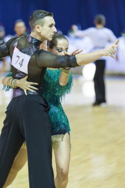 Minsk-Belarus, Ekim 4,2014: tanımlanamayan profesyonel dans c