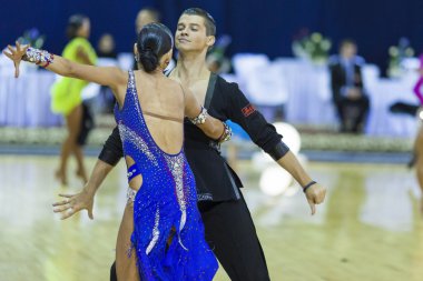 Minsk-Belarus, Ekim 4,2014: tanımlanamayan profesyonel dans c