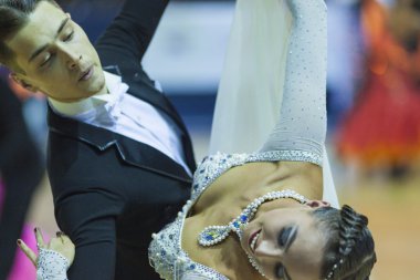 Minsk-Belarus, October 5, 2014: Professional Dance Couple of Il'