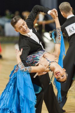 Minsk-Belarus, 5 Ekim 2014: Profesyonel dans çift Ale