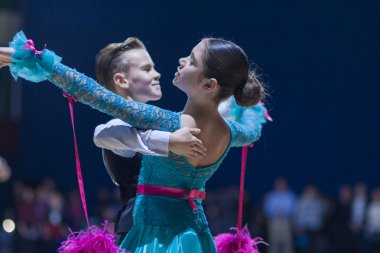 Minsk-Belarus, Aralık 20,2014: Lukashov Nikita ve Kruisberg S