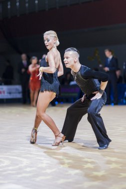 Minsk-Belarus, Aralık 20,2014: profesyonel Beyaz Rusya dans
