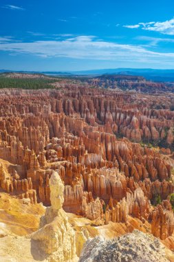 Satır kumtaşı Pinnacles ve Bryc kahverengi kayalıklarla havadan görünümü